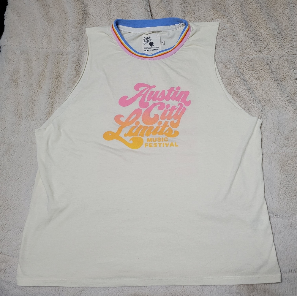 Austin City Limits Retro Ringer Muscle Tank, ACL 2019 ZILKER PARK Texas Fest, XL